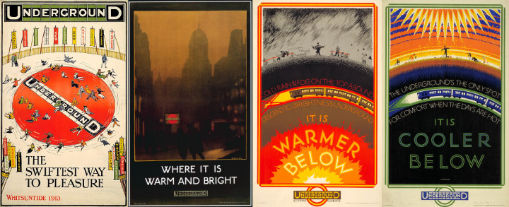 150年的伦敦地铁海报设计